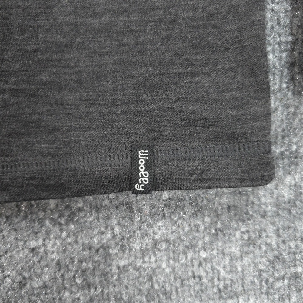 Woolly Shirt Mens Large Gray Merino Wool Button Up Lightweight Travel Hike - Picture 3 of 11